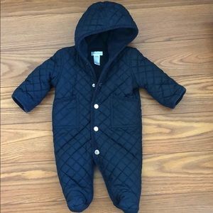 Ralph Lauren Quilted Navy Blue Snowsuit